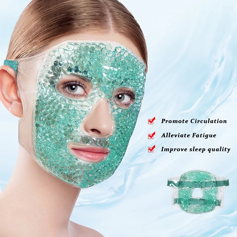 1pcs Ice Gel Face Mask Relieve Fatigue Skin Firming Spa Hot Cold Therapy Ice Pack Cooling Massage Beauty Face Skin Care