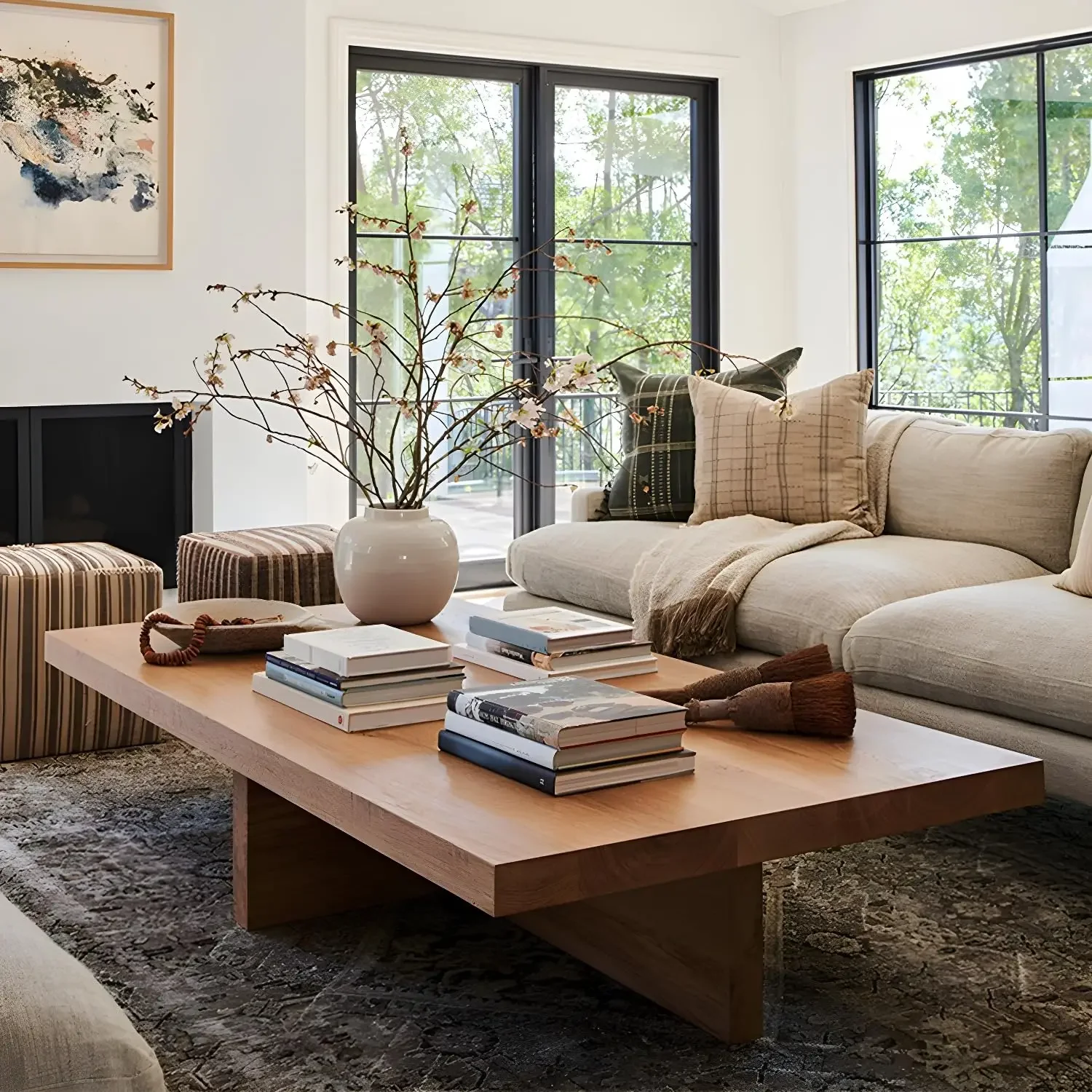 Classic Storage Compact Spacious Coffee Table Square Durable Strong Elegant Reliable Coffee Table Tavolo Basso Accent Furniture