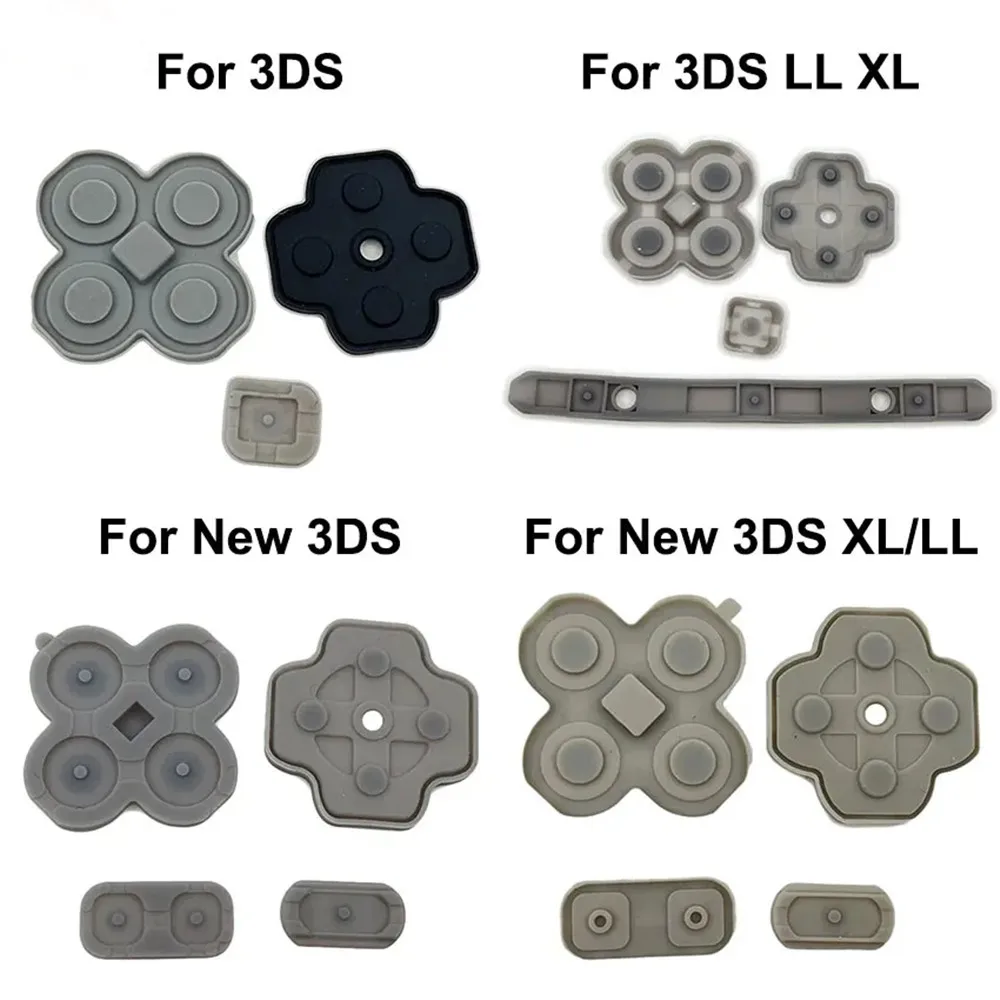 

200 комплектов внутренних силиконовых токопроводящих кнопок A B D для 3DS, 3DSLL, 3DSXL, New 3DS LL, XL