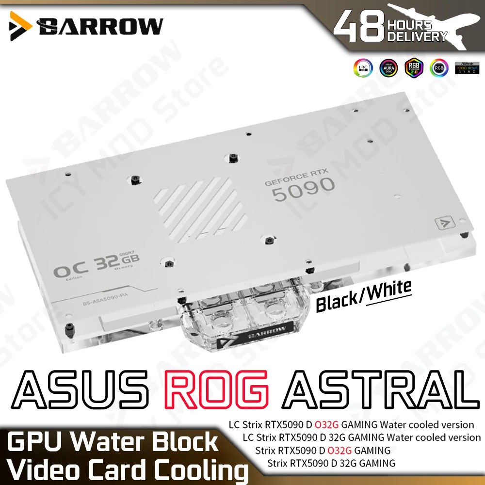 ASUS ROG ASTRAL Video Card Cooling for Strix RTX 5090 D O32G GAMING GPU Water Block Barrow PC Case MOD BS-ASA5090-PA