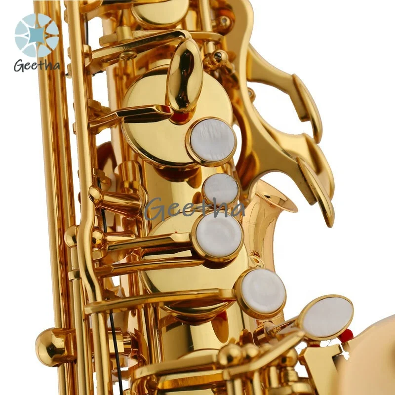 Profesjonalny instrument saksofonowy tenorowy złoty