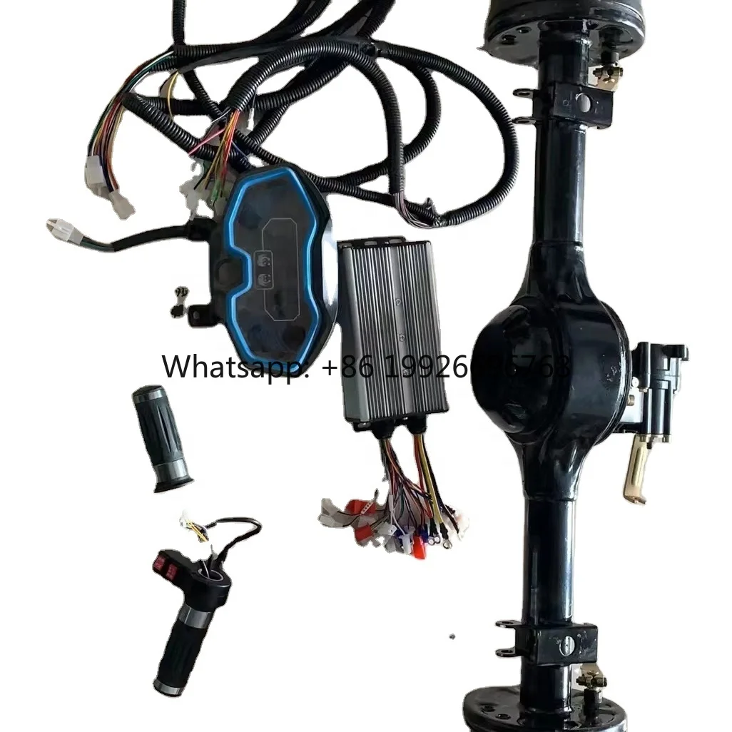 

BLDC 1000W 48V 60V 72V Electric Tuktuk Three Wheel Rickshaw Motor Controller Throttle Axle Kit Bajaj TVS Conversion to Electric