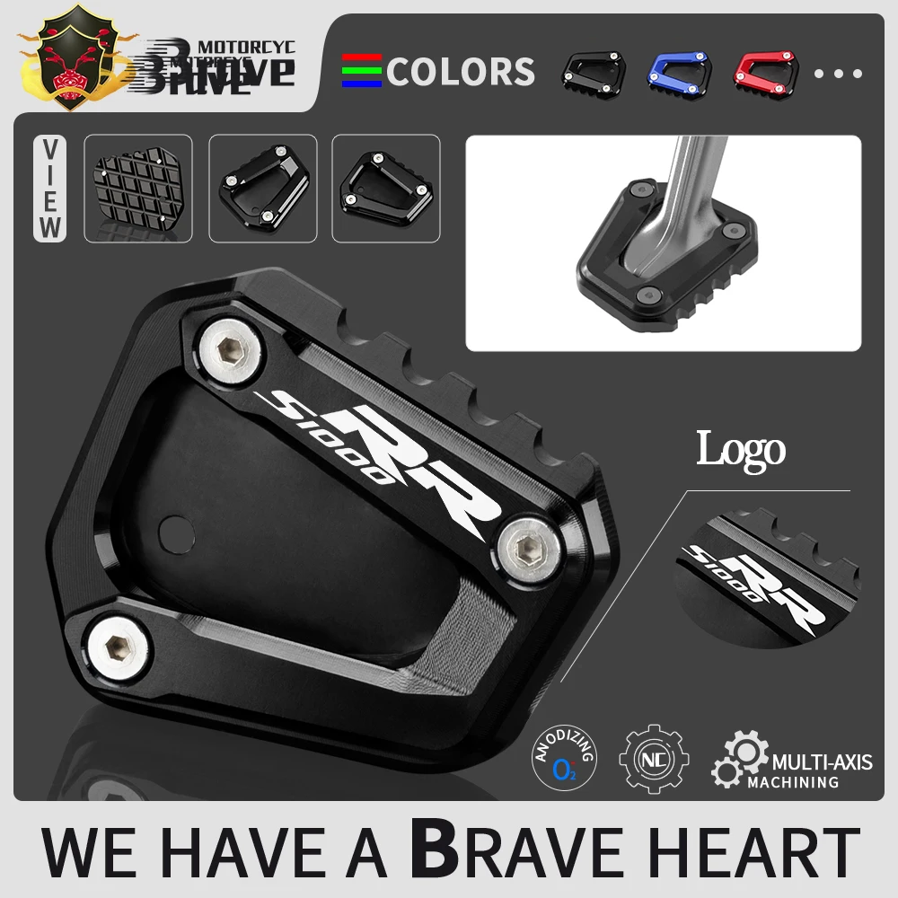 

2 Style For BMW S1000RR 2009 - 2018 2019 - 2023 Motorcycle Kickstand Side Stand Enlarge Extension S 1000 RR S1000