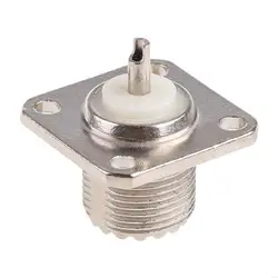 2025 New SO239 Connector Female to UHF Female SO239 4 Hole Flange Chassis Mount Solder Coax Adapter for PL259 Male Plug Adapter