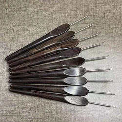 Crochet Hooks Ebony Handle Stainless Steel Crochet Head Knitting Sweater Needles DIY Sewing Tools Gift For Mom And Wife