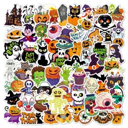 100PCS New Cartoon Halloween Pumpkin Decoration Graffiti Helmet Laptop Cup DIY PVC Children's Toy Reward Sticker