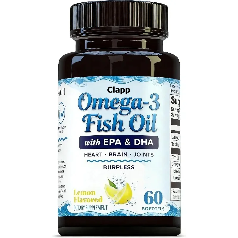 Omega 3 Fish Oil Supplement Capsules Contain 1200 Mg  of Omega 3 Fatty Acids, 400 Mg of EPA, and 280 Mg of DHA 60 Capsule