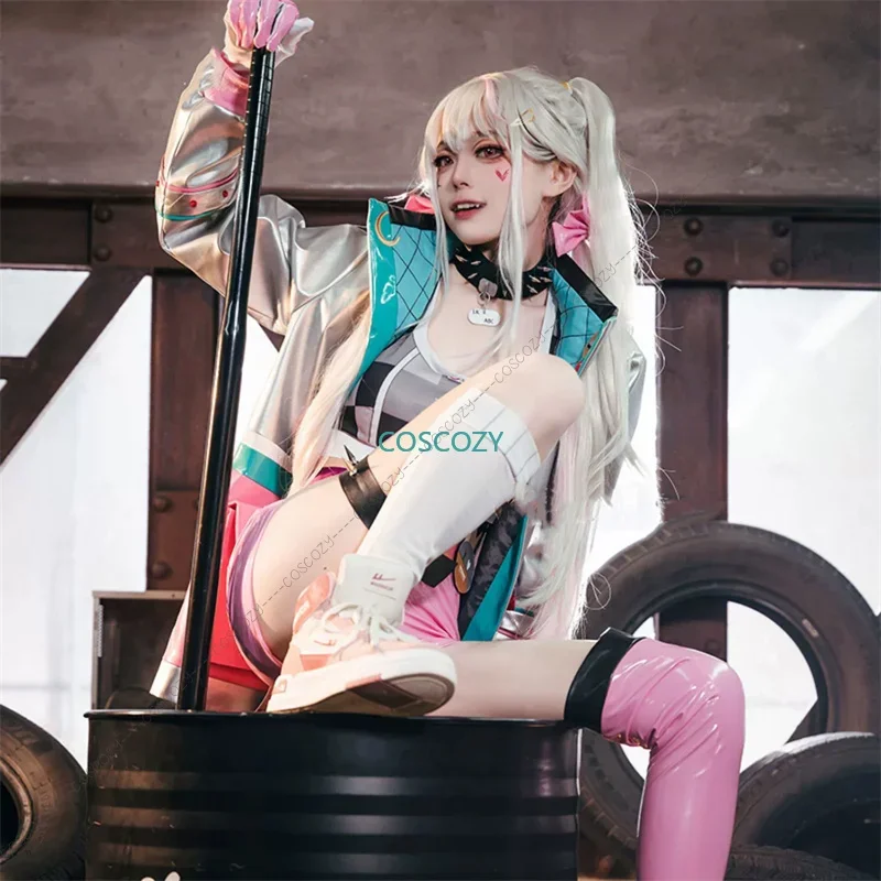 Game NIKKE Jackal Cosplay Costume Game Nikke Goddess of Victory Cosplay Costume Top Jacket PU Shorts Wig Full Set Woman Girls