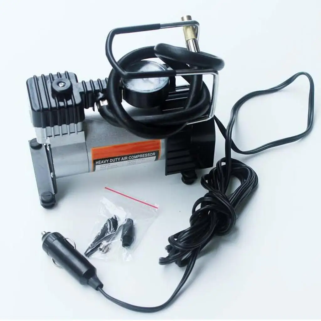 Portable Tyre Inflator Pump High Power Electric Air Compressor Mini Compact Pump for Car SUV Bicycle Motorcycle Emergency Use