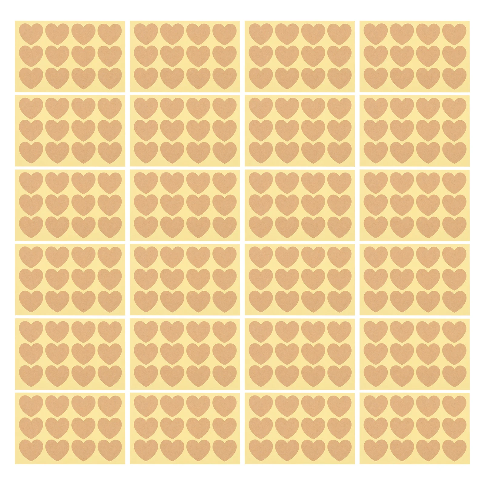 

240pcs Love Shape Sticker Sealing Kraft Paper Blank Design Cute Handmade Food Baking Label Package Sticker Strong Adhesiveness