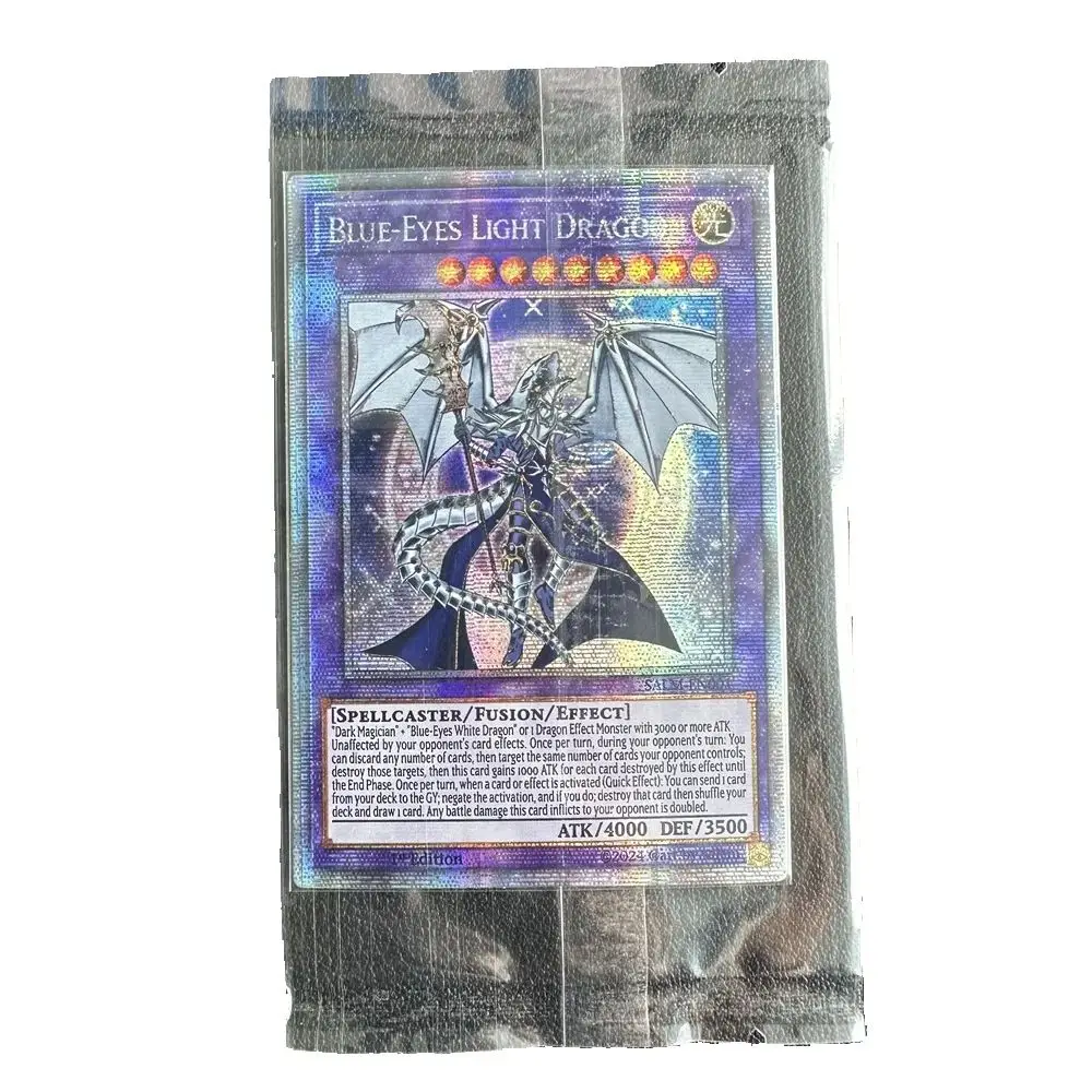 Yu-Gi-Oh Blue-Eyes Light Dragoon Collectible Card Toy for Children Non-Original PSER OCG/TCG/SALM-EN001 Gift Item