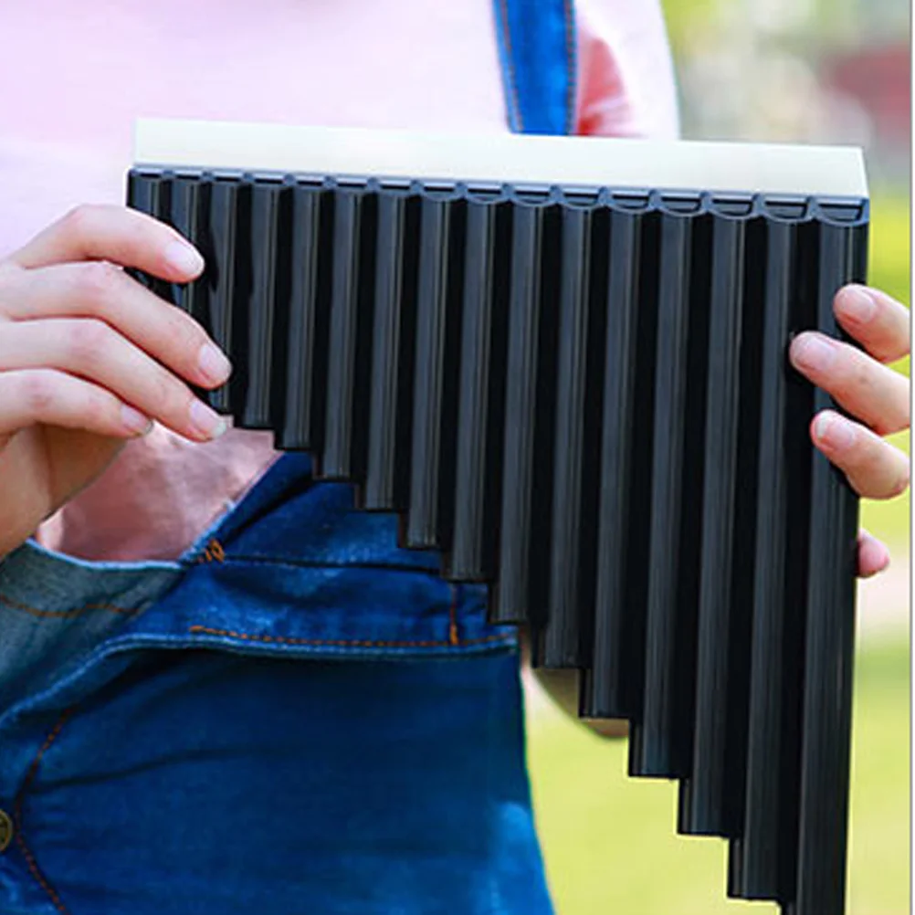 

1Set Pan Flute C Key Black Professional Musical Instrument for Beginners Students Educational 16 Panpipe Portable School