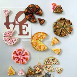 Cartoon Pizza Food Refrigerator Magnets Creative Box Decorative Photo Message Post Home Furnishing