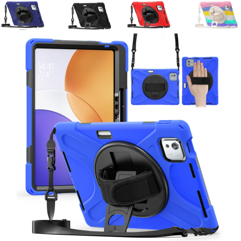 

Heavy Duty Protective Case for Xiaomi Pad 6S Pro 12.4 inch Pad 7S Pro 12.5" 2025 PC + Silicone Tablet Cover with Shoulder Strap