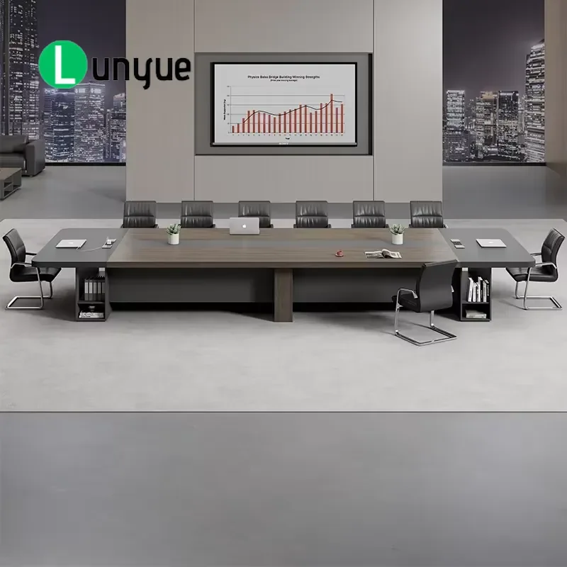 High End Modern Conference Table Wood Veneer Office Furniture for Company Meeting Room Business Negotiation Durable Stylish