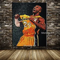 High Quality Canvas Painting of Kobe Bryant Modern Simple Living Room Decor Ideal for Basketball Fans Hotel and Apartment Wall A