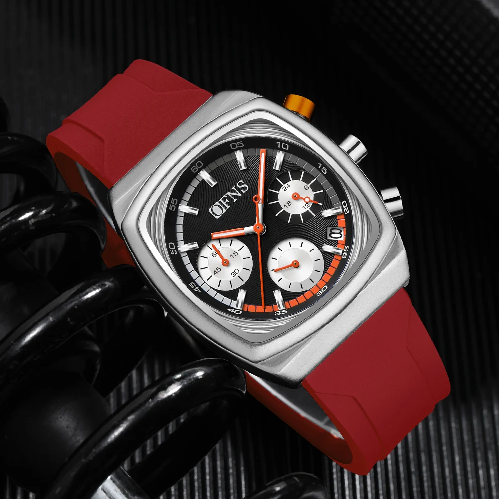 Customized New Men Quatz Watches for Man Sport Analog Mechanical Wristwatch Silicone Strap Stainless Steel Pagani Designs Reloj