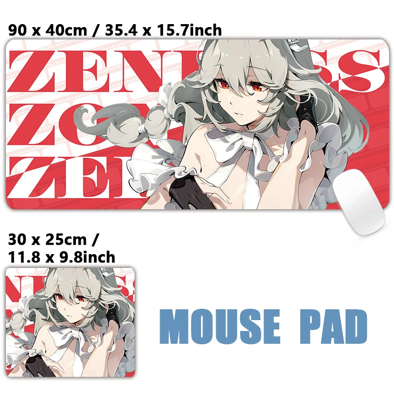 Zenless Zone Zero Mouse Pad ZZZ Nicole Von Lycaon Ellen Zhu Yuan Hoshimi Miyabi Soldier 11 XXL Large Mousepad Keyboard Mats