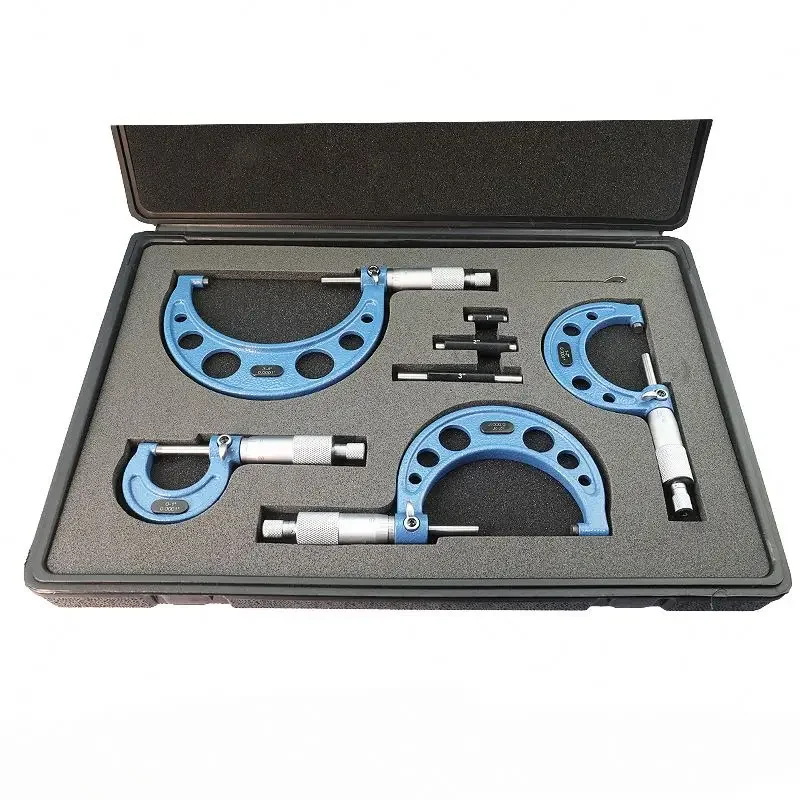 

Outside Micrometers in 0-100mm Outer Diameter Spiral Micrometer 3/4/6 Sets