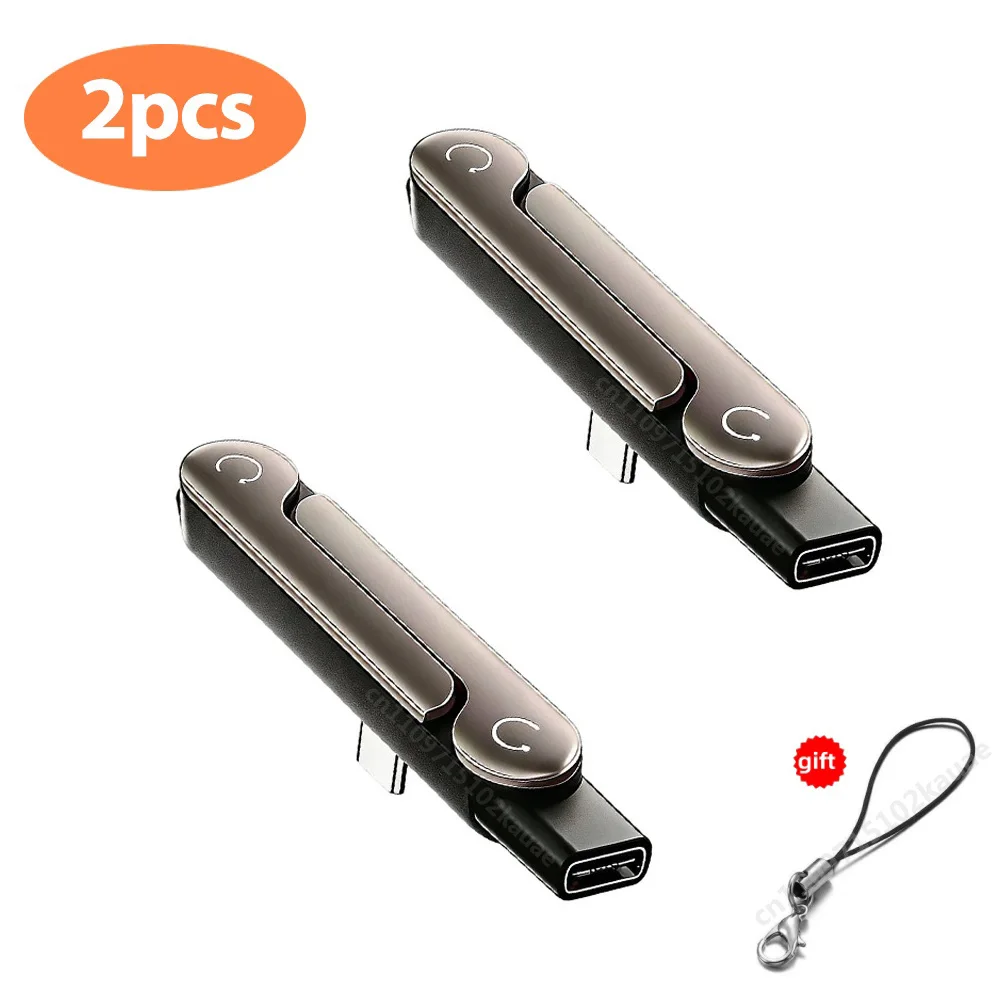1/2/3PCS Type C Telefoon Oplaadbeugel Adapter 240W Snel Opladen OTG Type-C Male naar USB-C Female Converter Met opvouwbare Houder