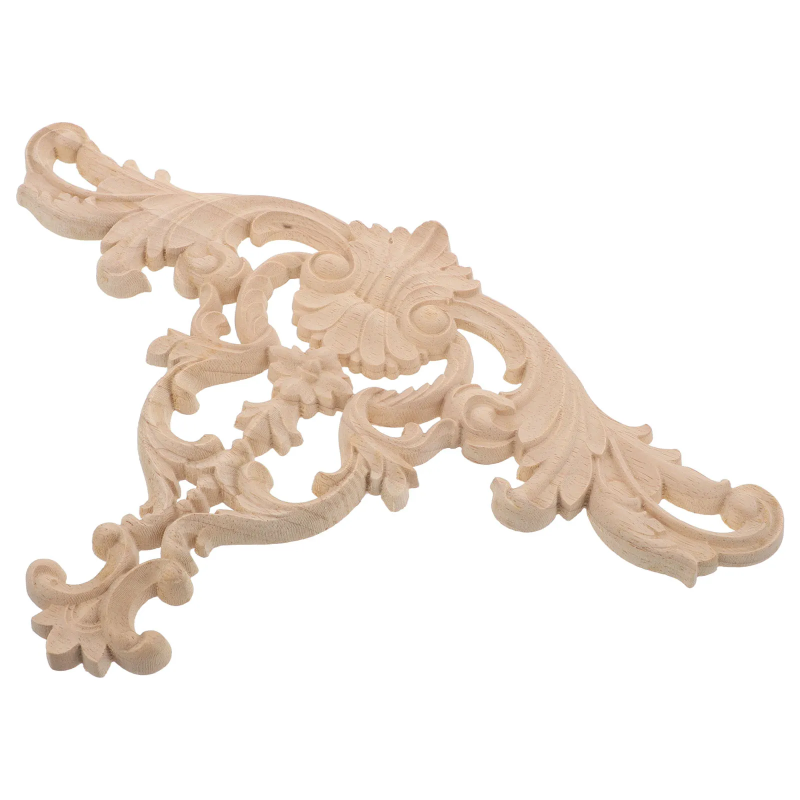 

Solid Wood Floral 3D Relief Carved Wall Decals Stickers Decorative Home Wall Art for Living Room Bedroom Natural Texture Design