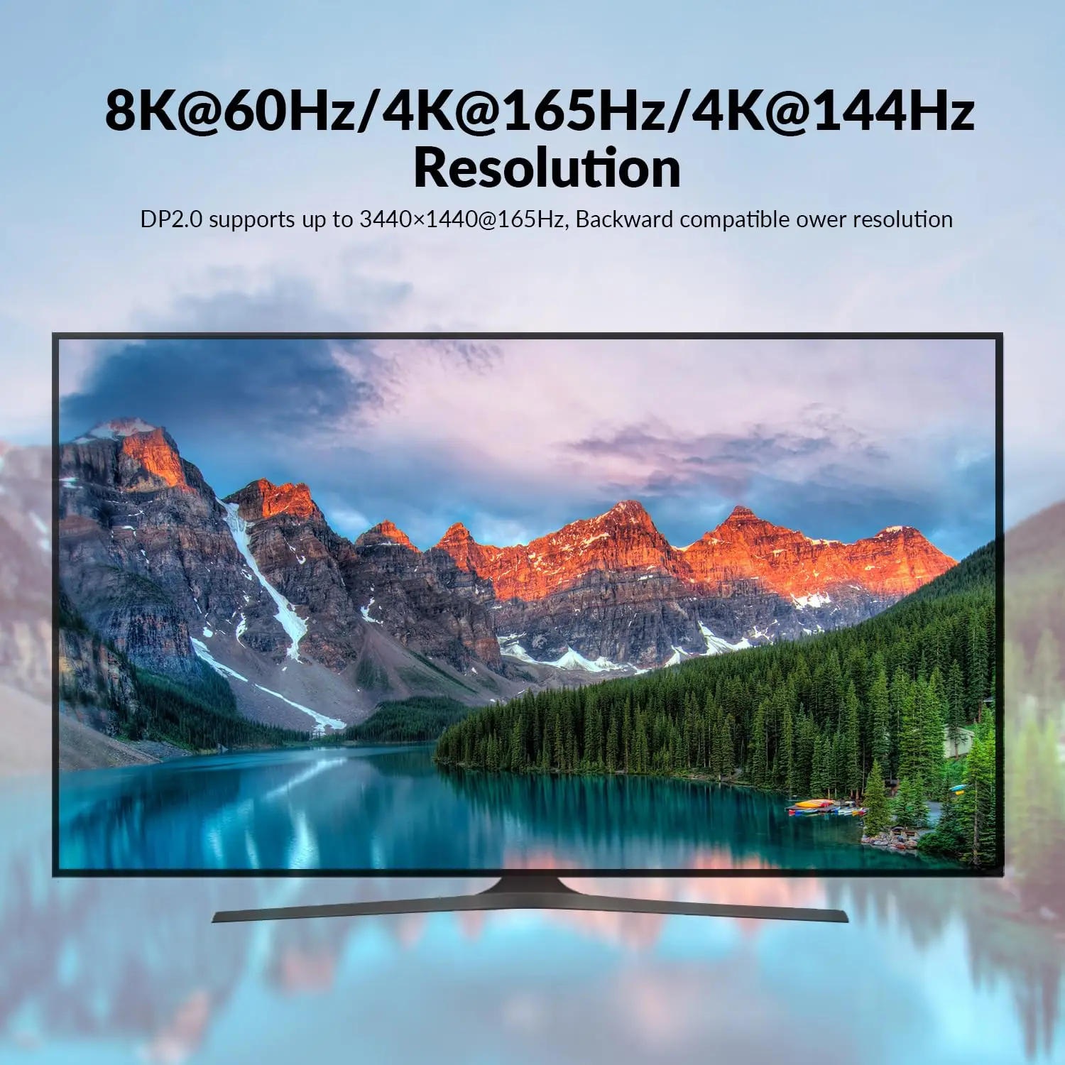 AV Access 8K DisplayPort KVM Switch for Two Computers, Supports Dual Monitors&144hz/165hz/240hz High Refresh Rate Gaming USB 3.0