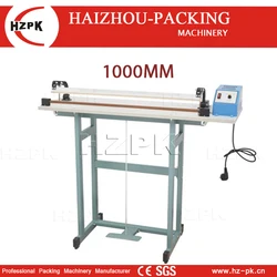HZPK 1000mm Foot Pedal Heat Sealer Commercial Grade Plastic Bag Sealing Machine for PVC Shrink Film SF-1000