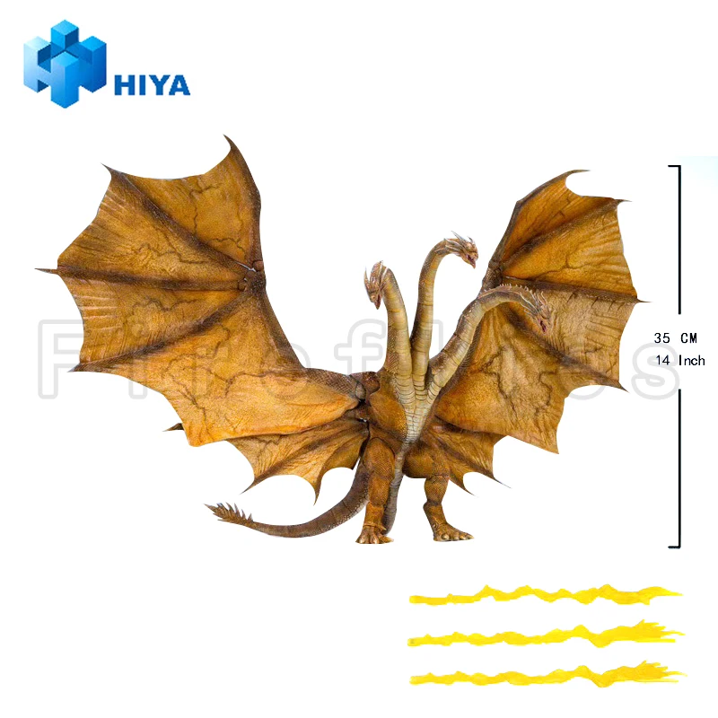 HIYA 35CM 액션 피규어 절묘한 기본 시리즈 고질라 괴수의 왕 킹 기도라 2.0 애니메이션 모델 컬렉션 장난감