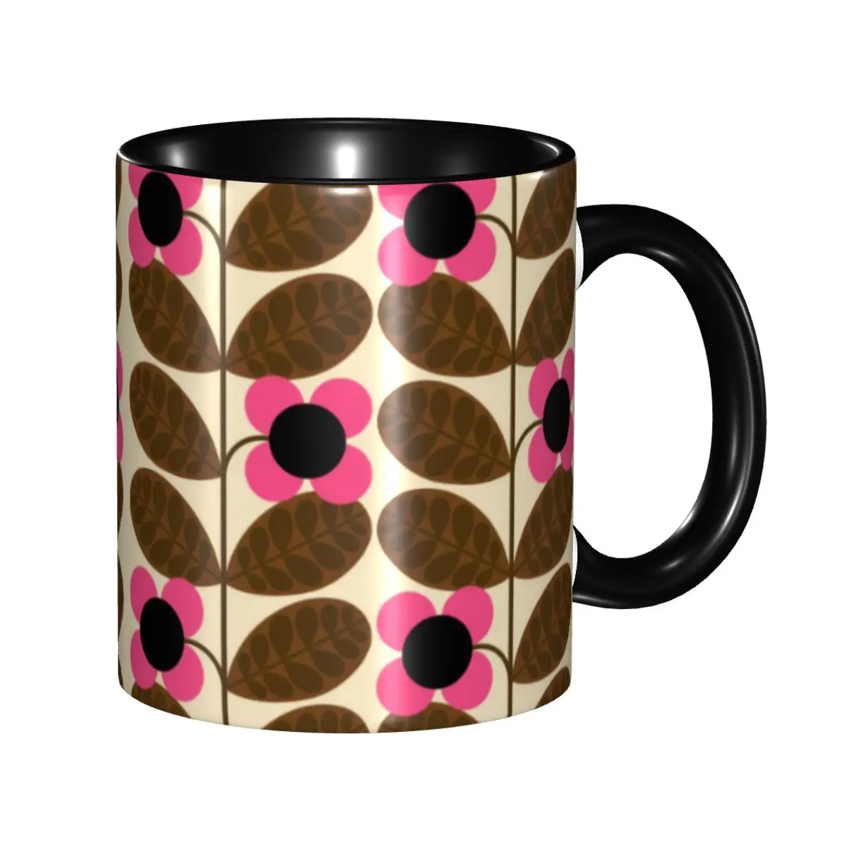 Orla Kiely Flower Scandinavian Geometric Style Mugs Personalized Ceramic Coffee Mug Cup Creative Gift