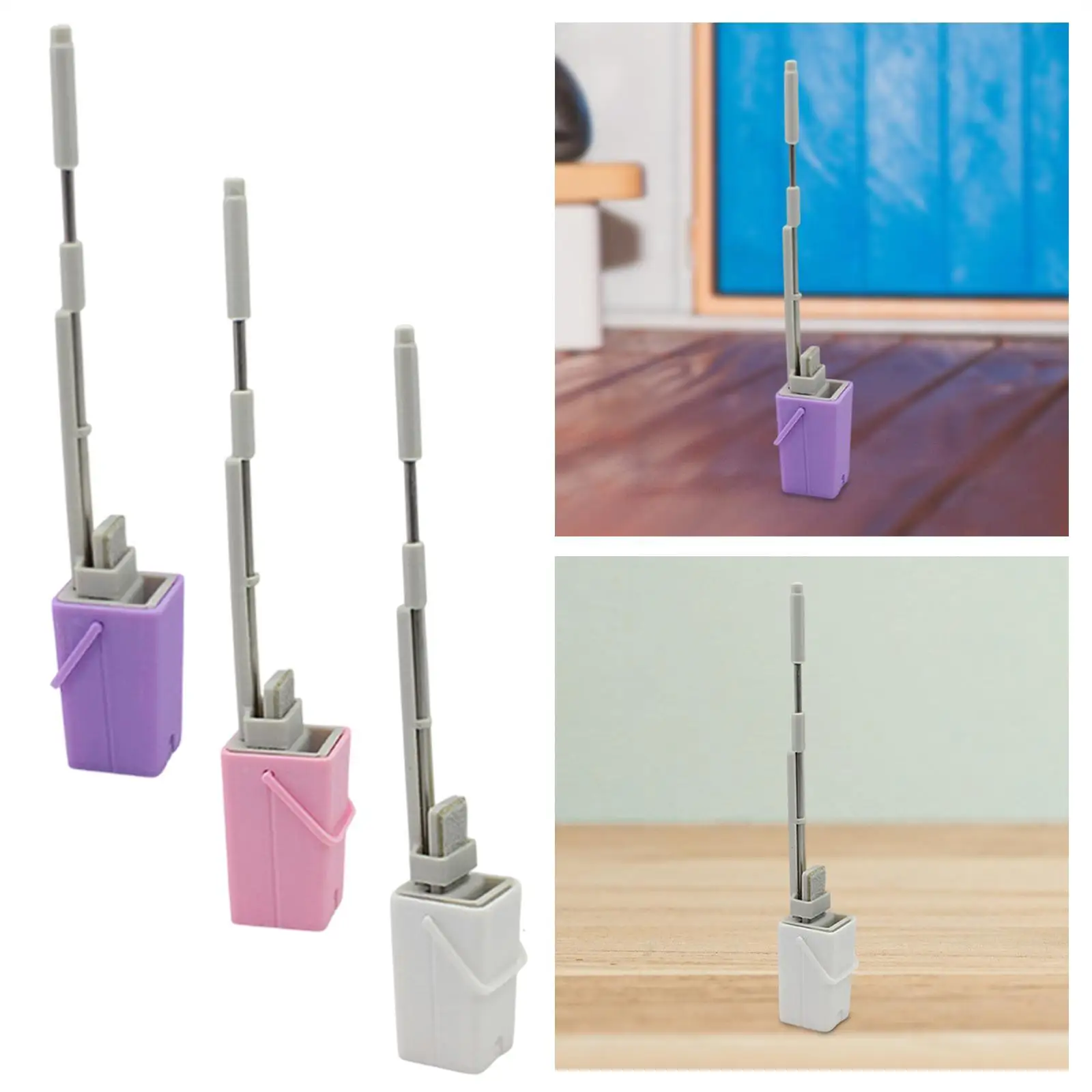 Mini Kids Mop Little Housekeeping Helper Tool Ontwikkel levensvaardigheden Speelgoed Peuters Schoonmaken Speelgoed Mini Mop voor kleuterschool Cadeau