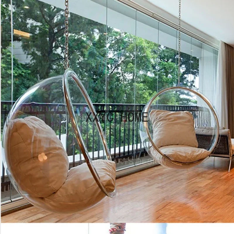 Hanging ball space chair rocking   indoor hanging  hanging basket swing outside home stay transparent bubble chair