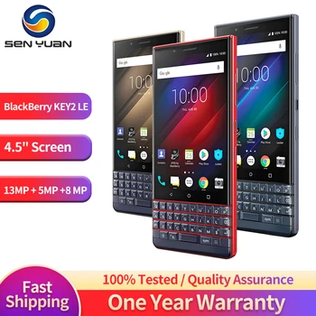 Originele Blackberry Key2 Le 4G Mobiele Telefoon Ontgrendeld 4.5 ''Display 13mp + 5mp Camera 3Gb/4Gb Ram 32Gb/64Gb Rom Octa Core Mobiele Telefoon
