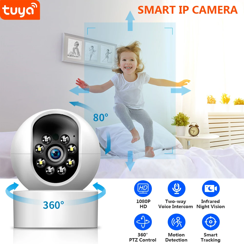 tuya inteligente mini wifi ip camera de seguranca sem fio indoor casa inteligente cctv camera de vigilancia com rastreamento automatico cartao sim 1080p 01