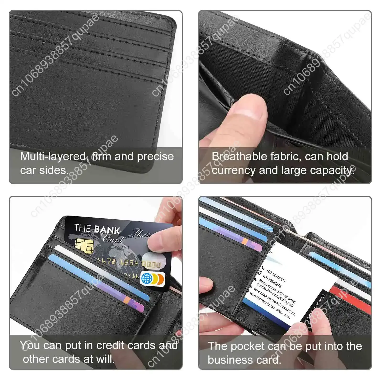 Solo Leveling-Sung Jin Woo Middle Finger Leather Wallets Men Wallet Credit Business Card Holders High Quality Wallet Solo