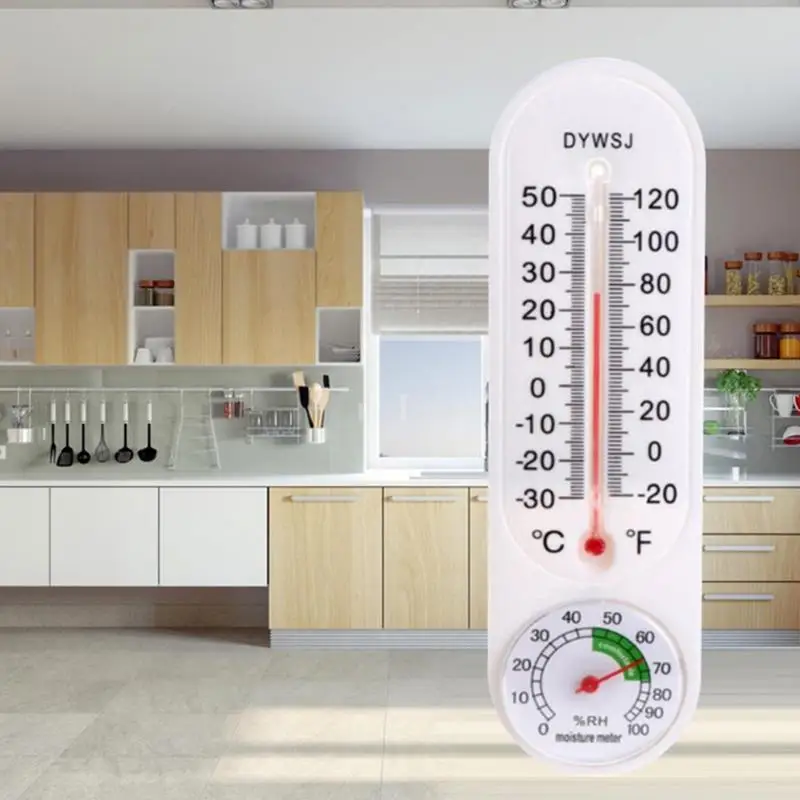1Pcs Wall-mounted Thermometer Hygrometer Breeding Thermometer Garden Greenhouse Household Accuracy Thermometer
