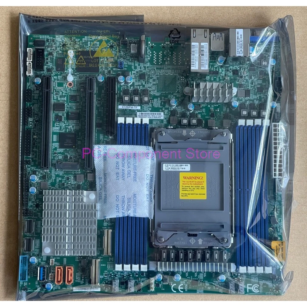 Server Motherboard For Supermicro LGA-4189 DDR4-3200MHz M-ATX 12V DC X12SPM-TF