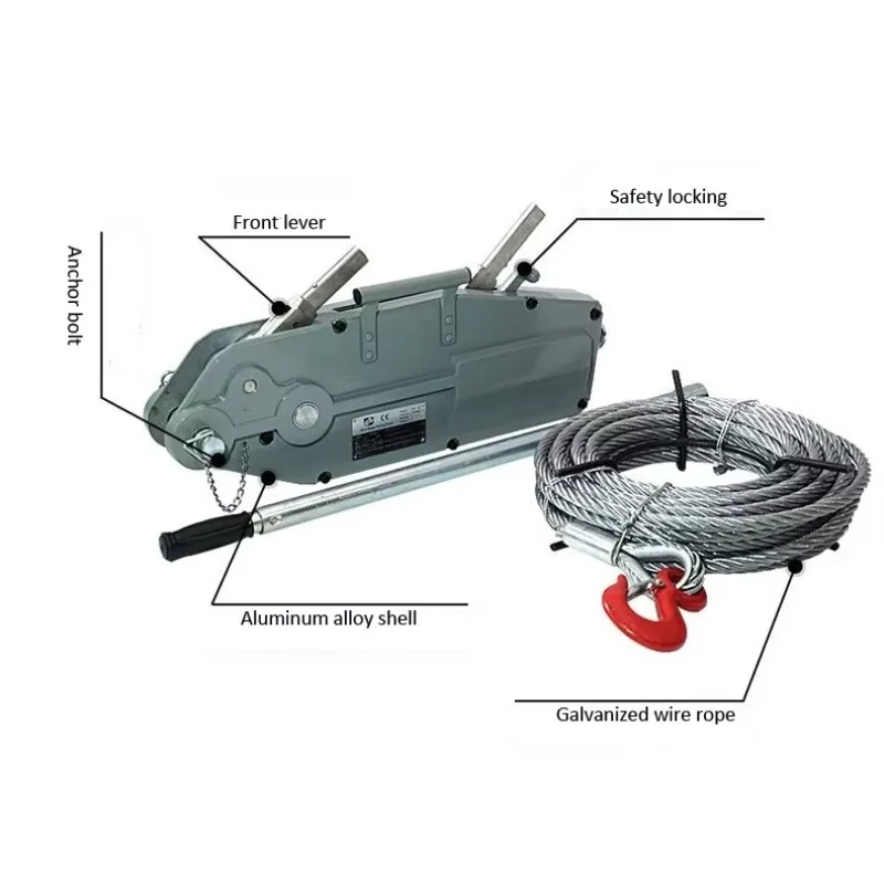 CE الصين الصانع سلك حبل رافعة رافعة ونش مع رافعة سحب كابل يدوي #2