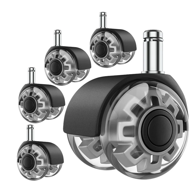 cmhi-オフィスチェアキャスターホイール、2インチの高耐久交換用ホイール、堅木張りの床やカーペット用の柔らかく静かなゴム製