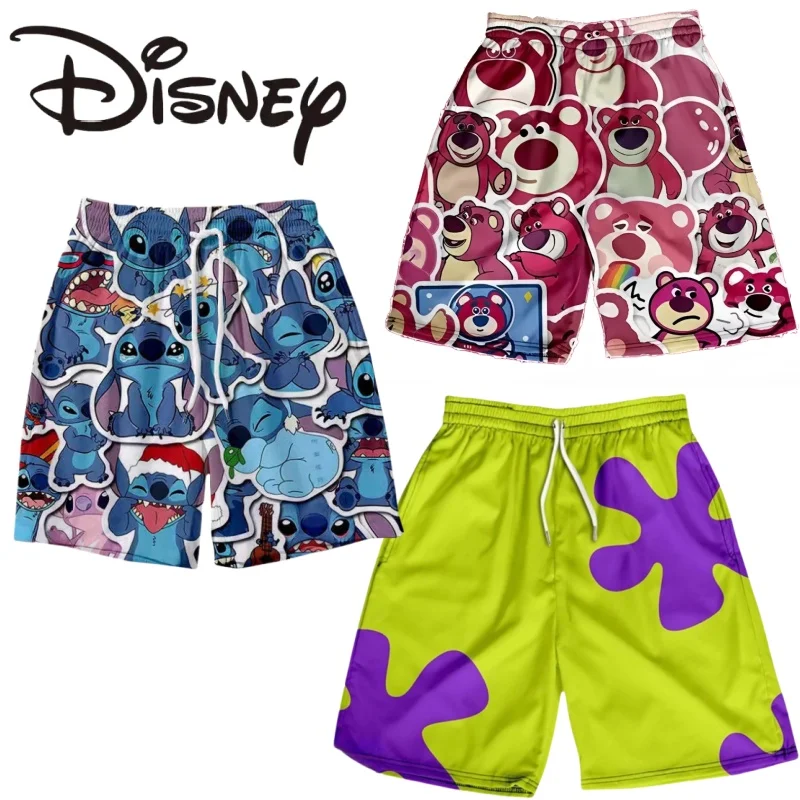 

MINISO New Disney Quick-drying Beach Pants Cartoon Lotso Ice Silk Shorts Casual Fashion Holiday Gift Can Be Worn Outside