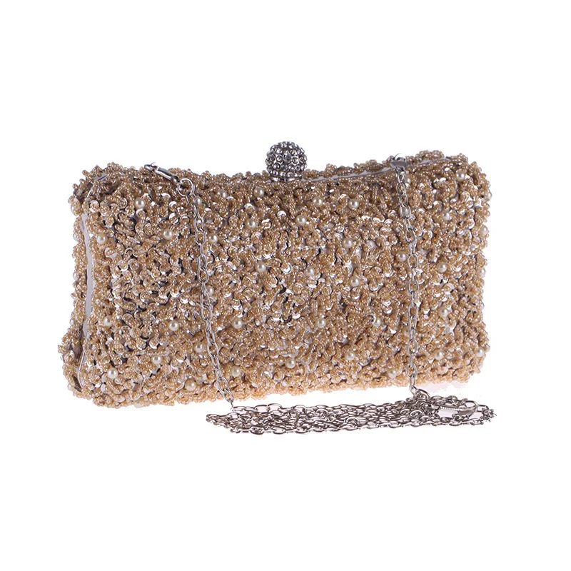 

Exquisite Embroidery Diamond Beads Evening Party Clutch Handbag Women Bling Glitter Sequins Rhinestone Shoulder Messenger Purse