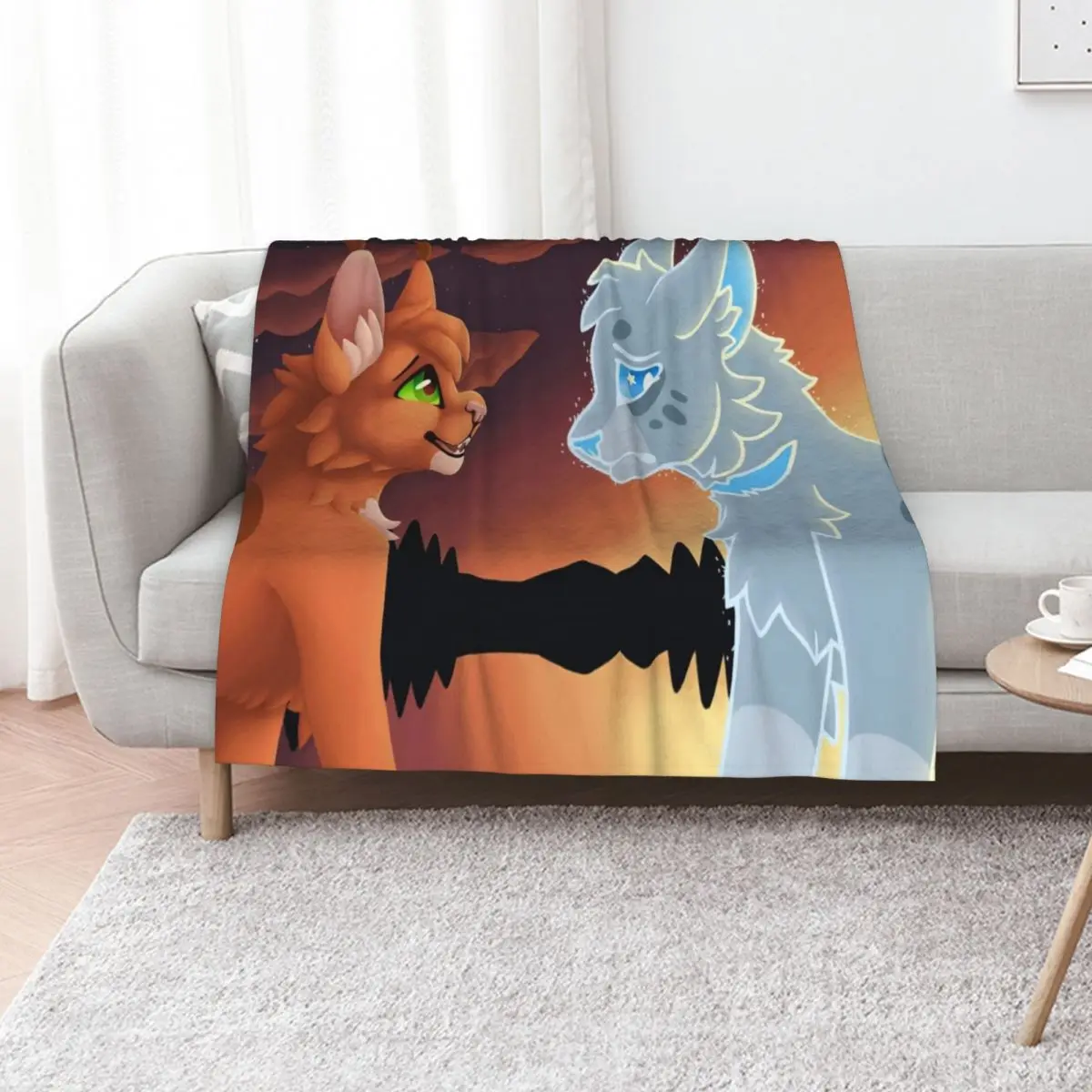 

Ashfur and squirrelflight Throw Blanket Soft Plush Plaid valentine gift ideas Beautifuls Furrys Blankets