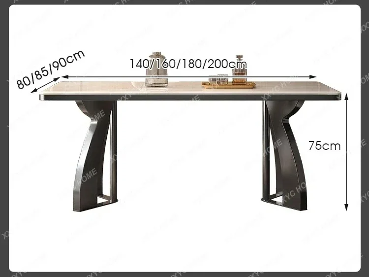 Y1 Italian natural luxury stone dining table household modern light luxury high-end rectangular microcrystalline stone marble