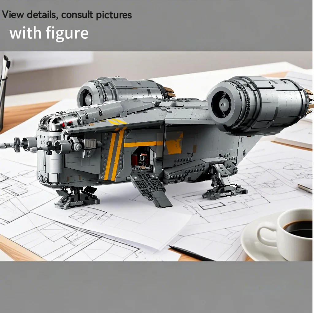 

IN Stock Movie MandalorianN Large The Razor Crest Star 75331 75292 For Kids Holiday Family ornaments Birthday Gifts