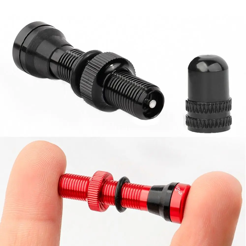 1/2pcs 40/60MM Brass or Alloy Stem Bicycle F/V Presta Tubeless Tire Valve Road Bike MTB Nipple W/Tool Alloy Valve Cap Road Bike