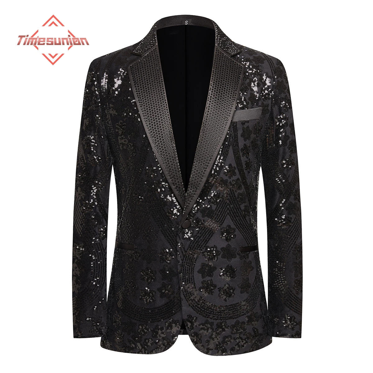 

New 2025 Men's Luxury Sequin Suit Blue One Buckle Jacket Fashion Wedding Party Blazer for Singer Trendy Male Coats