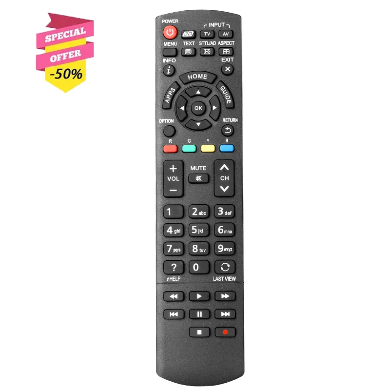 

N2QAYB000933 Remote Control For Panasonic TV TH-42AS700A TH-42AS700Z TH-50AS700A TH-50AS700Z TH-55AS670A TH-55AS670Z TH-55AS700A