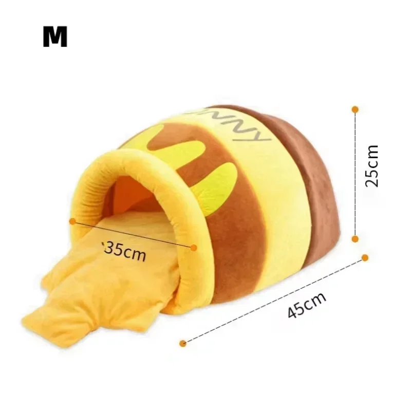Honey pot nest, cat nest, dog bed, warm and comfortable winter supplies, detachable and washable cat accessories