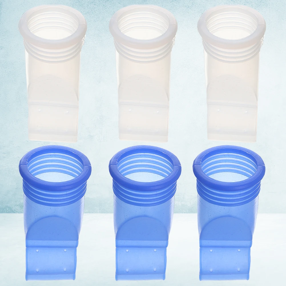 

6pcs Silicone Strainer White For Kitchen Bathroom Floor Drain Anti-Odor Drainage Backflow Preventor Hair Catcher Water