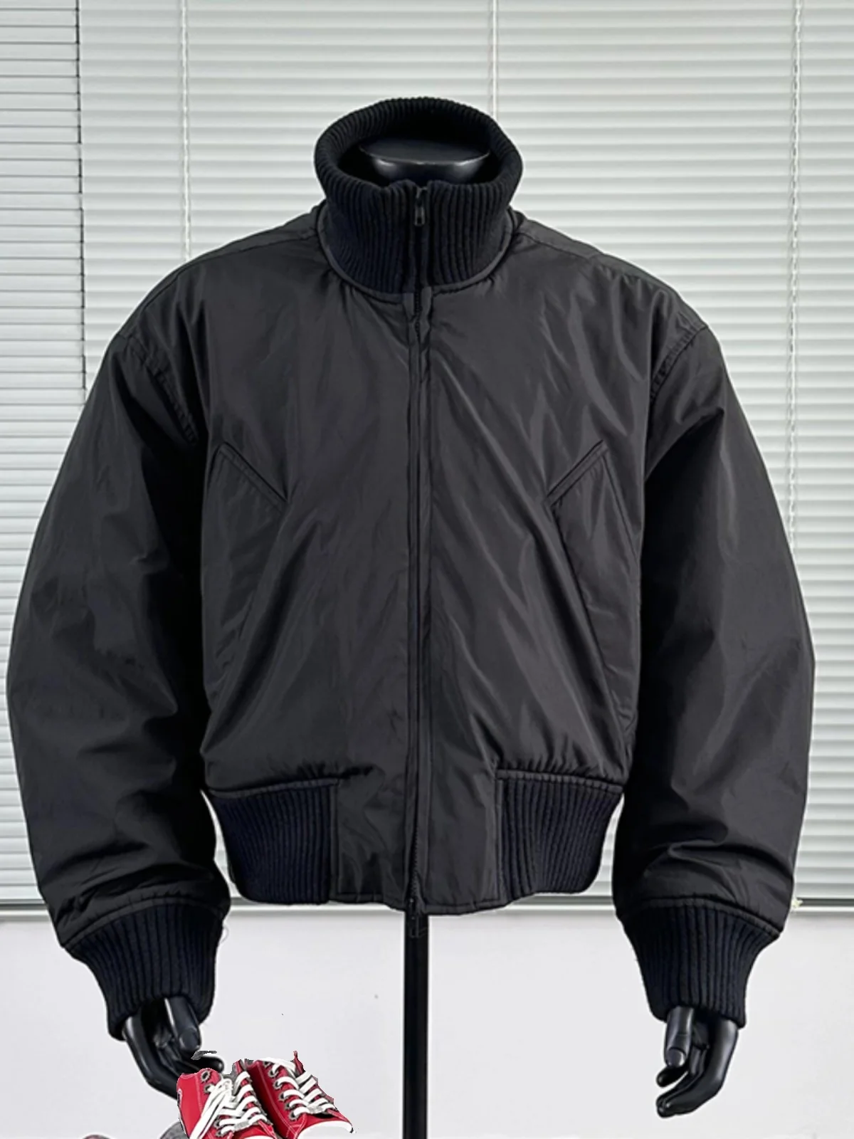 

Молодежная повседневная куртка-бомбер, мужская короткая куртка с хлопковой подкладкой, куртка-пилот с воротником-стойкой, зимняя верхняя одежда в американском стиле