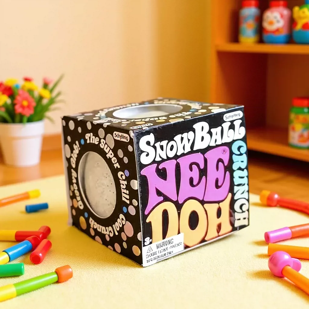 NeeDoh Schneeball-Crunch: Sensorisches Quetschspielzeug mit Musik – Stressabbau-Spielzeug